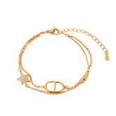 Double-Layer Star Bracelet – Stackable Boho Charm Bracelet for Women
