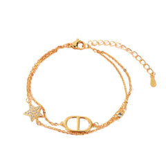 Double-Layer Star Bracelet – Stackable Boho Charm Bracelet for Women