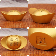 Prosperity Gold Ingot Statue Decoration (Lucky Golden Yuanbao)