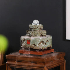 Ceramic Water Flow Feng Shui Decor "Fortune from All Directions"