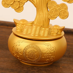 Metal Feng Shui Money Tree "Wealth and Prosperity" Alloy Decor for Home and Office