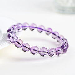 Natural Bolivian Mirror Amethyst Beaded Bracelet