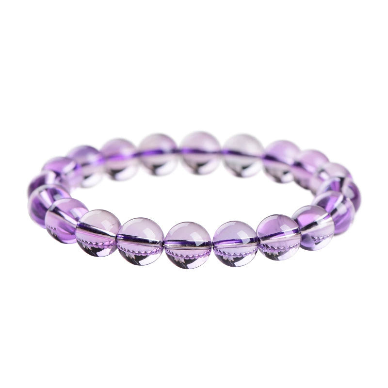 Natural Bolivian Mirror Amethyst Beaded Bracelet