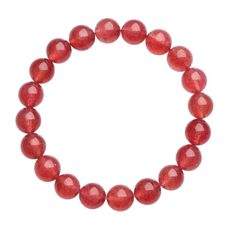 Natural Strawberry Quartz Beaded Bracelet