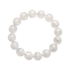 Natural White Money Stone Beaded Bracelet