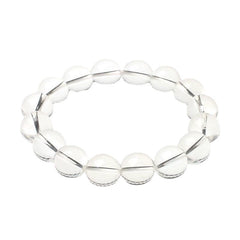 White Crystal Round Beaded Bracelet